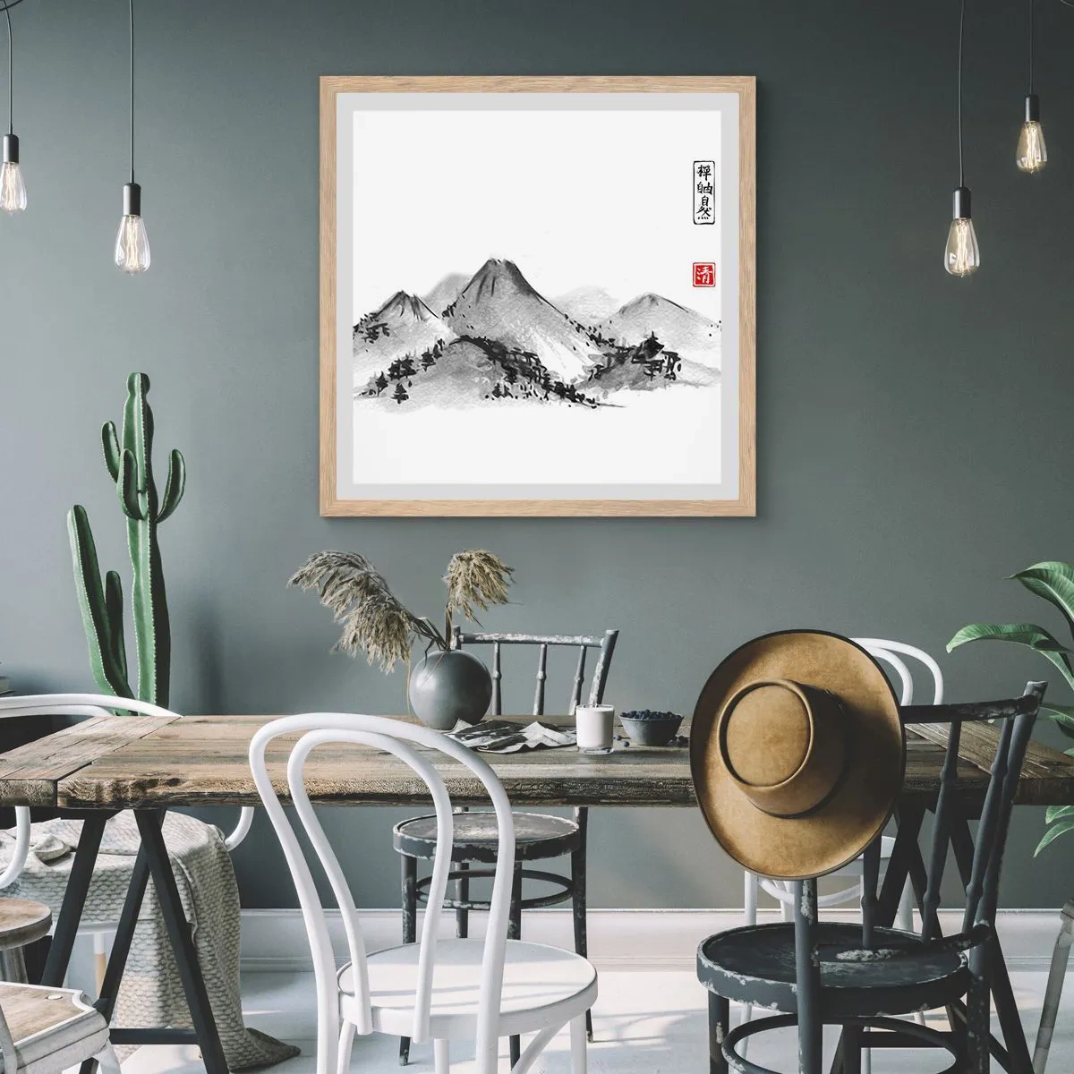 Plagát v ráme zo svetlého duba - Za hranicou vzdialenosti - 60x60 cm