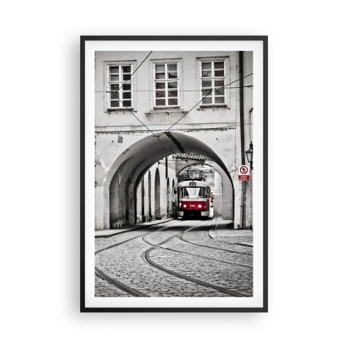 Plagát v čiernom ráme - Mestským labyrintom - 61x91 cm