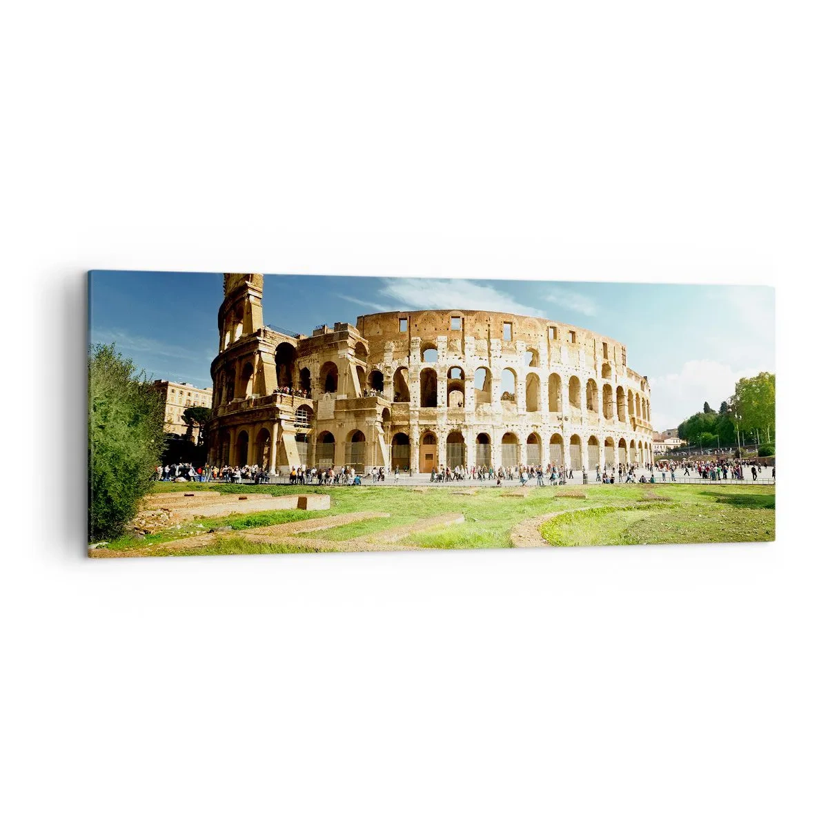 Obraz na plátne - Ešte je počuť hrkanie zbraní - 140x50 cm