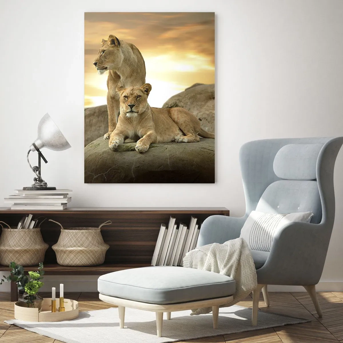 Obraz na skle - Kráľovský majestát - 50x70 cm