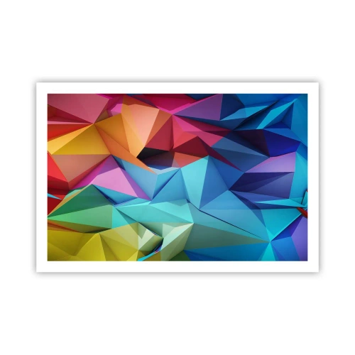 Plagát - Dúhové origami - 91x61 cm