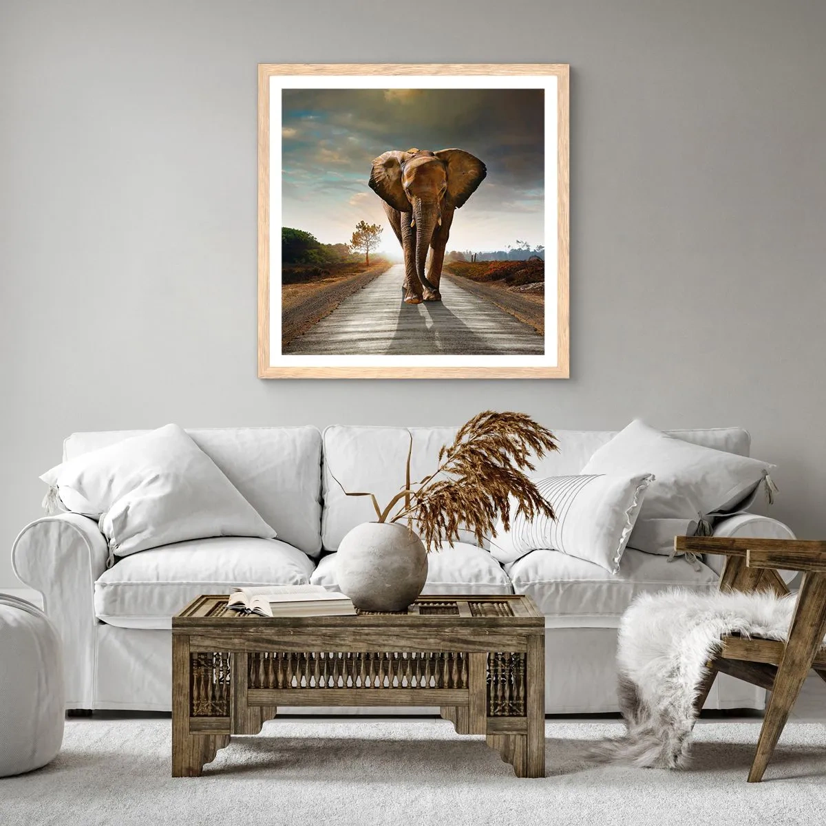 Plagát v ráme zo svetlého duba - A vôbec nie v sklade porcelánu - 50x50 cm