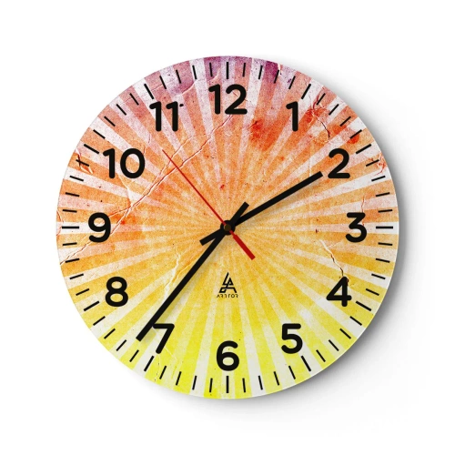 Nástenné hodiny - Východy a západy - 30x30 cm