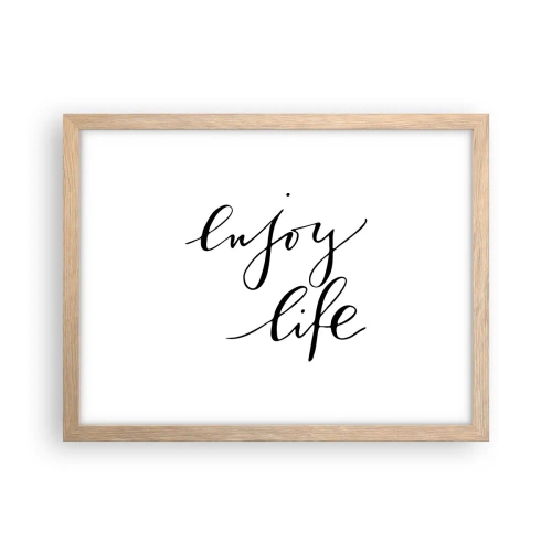 Plagát v ráme zo svetlého duba - Niet čo dodať… - 40x30 cm