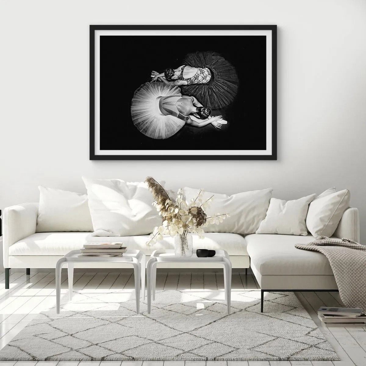 Plagát v čiernom ráme - Jin a jang – ideálna rovnováha - 40x30 cm