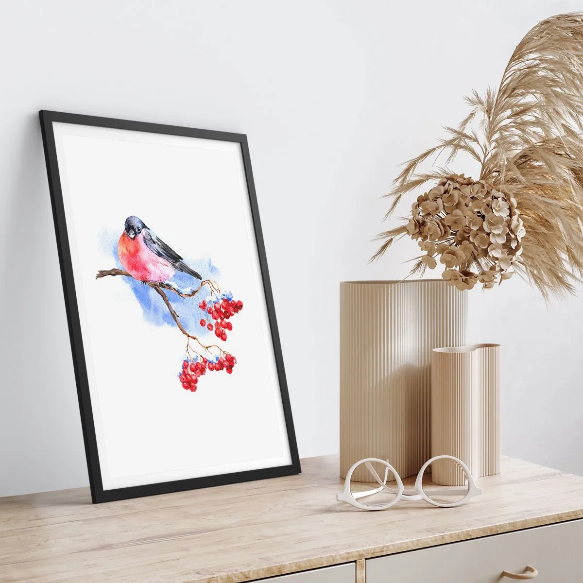 Plagát v čiernom ráme - Farebná zima - 61x91 cm