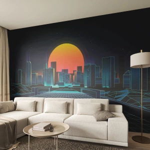 Fototapeta Premium Canvas - Stále chcete do reálu? - Abstrakcia, Mesto, slnko - 100x70 cm