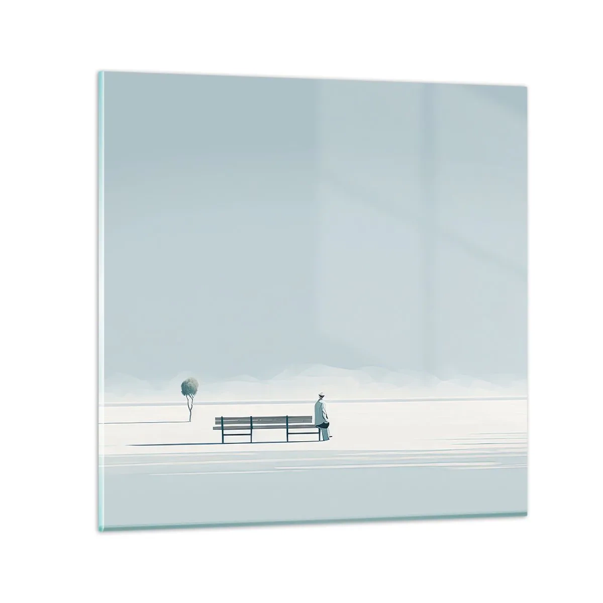 Obraz na skle - Áno, čakám. - 40x40 cm