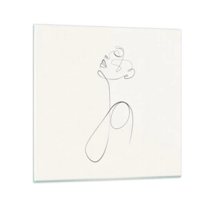 Obraz na skle - Zamotaná v snoch - 70x70 cm