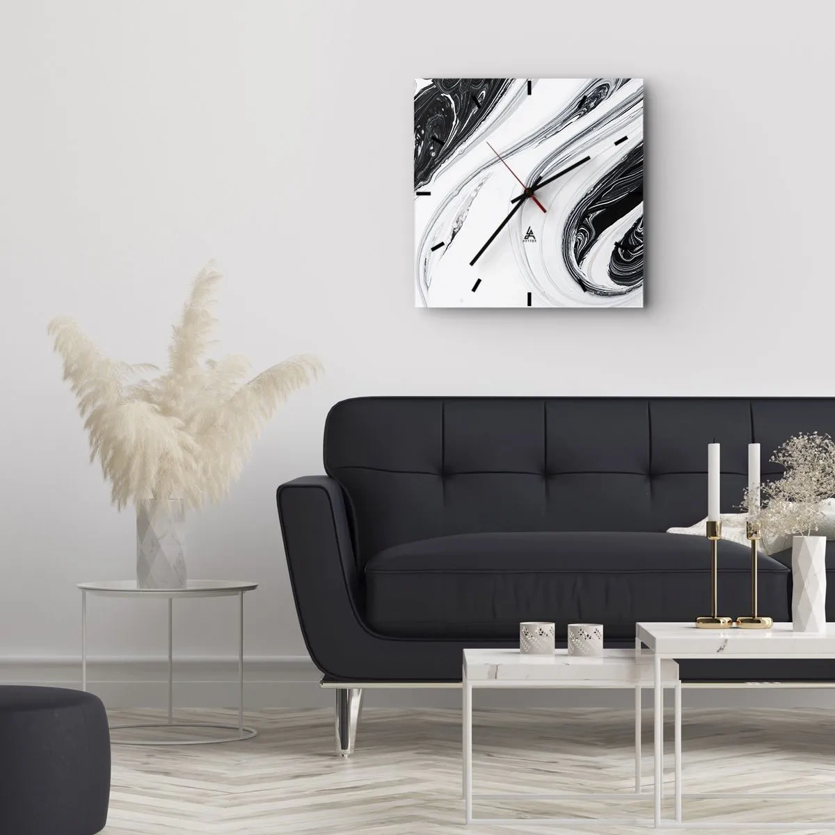 Nástenné hodiny - Spojenie protikladov - 40x40 cm