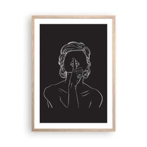 Plagát v ráme zo svetlého duba - Krása rozkvitá v tichu - 50x70 cm