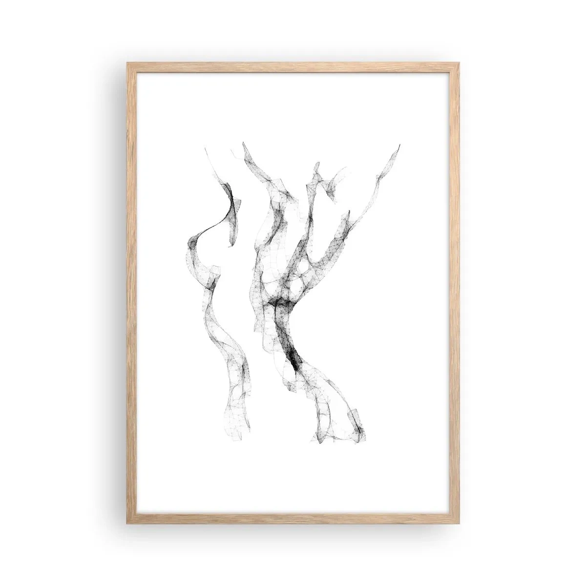 Plagát v ráme zo svetlého duba - Krásna a silná - 50x70 cm