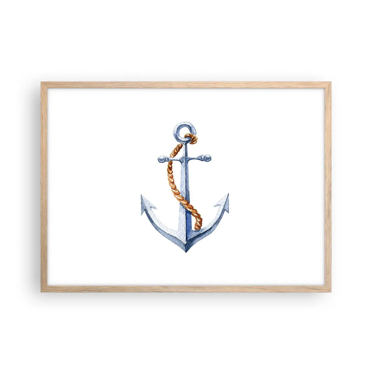 Plagát v ráme zo svetlého duba - Ahoj, dobrodružstvo! - 70x50 cm