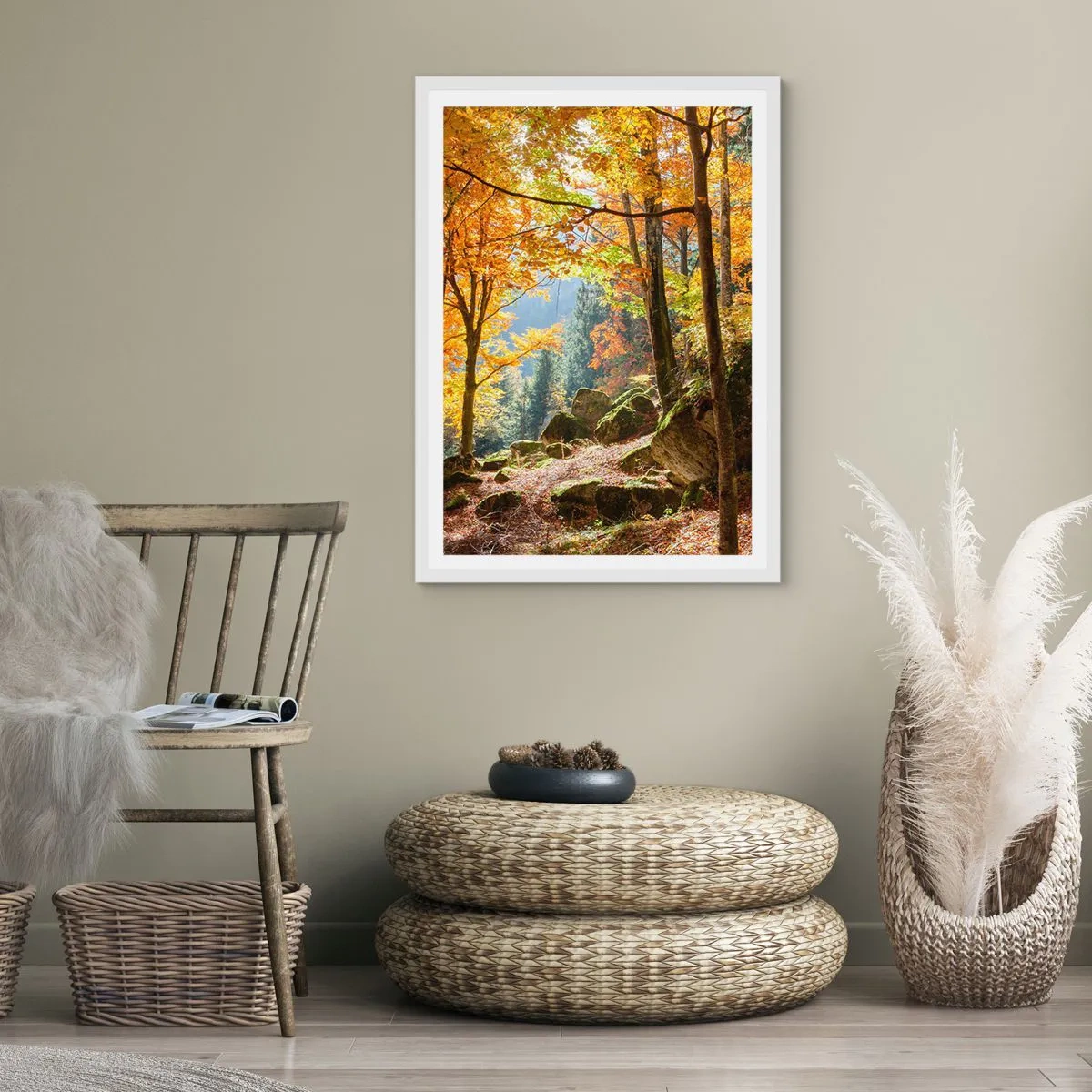 Plagát v bielom ráme - Čas na odpočinok - 70x100 cm