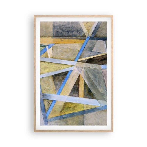 Plagát v ráme zo svetlého duba - Priamo alebo diagonálne? - 61x91 cm