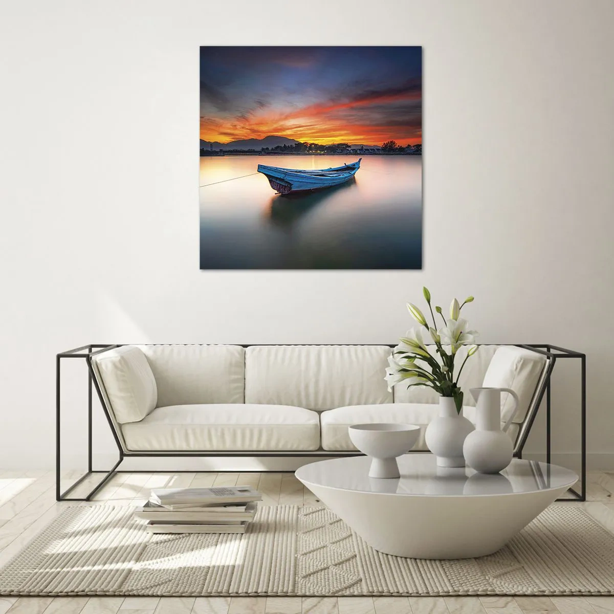 Obraz na skle - Blíži sa dobrá noc - 50x50 cm