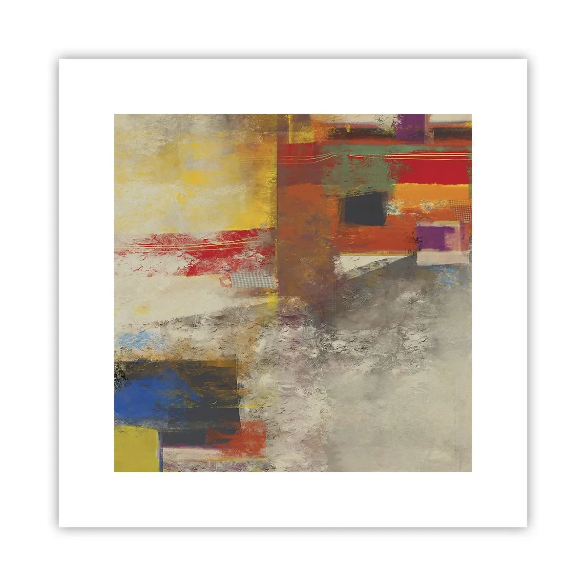 Plagát - Geometria farieb - 30x30 cm