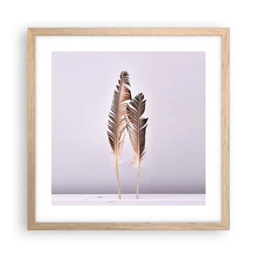 Plagát v ráme zo svetlého duba - Proti ničote - 40x40 cm