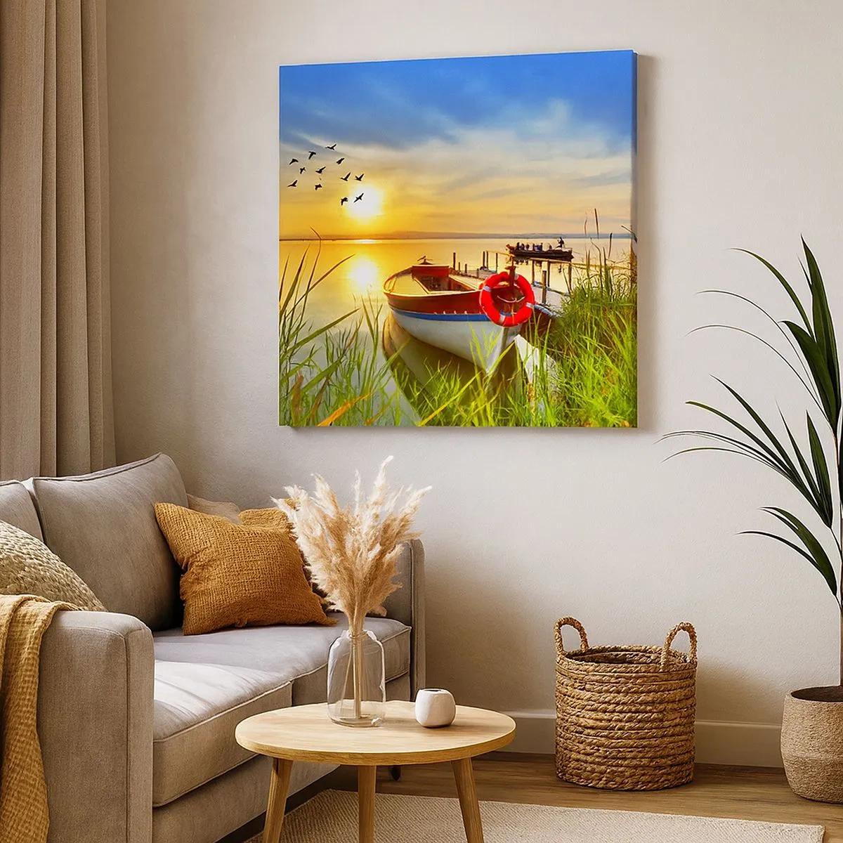 Obraz na plátne - Kormorány už odlietajú - 30x30 cm