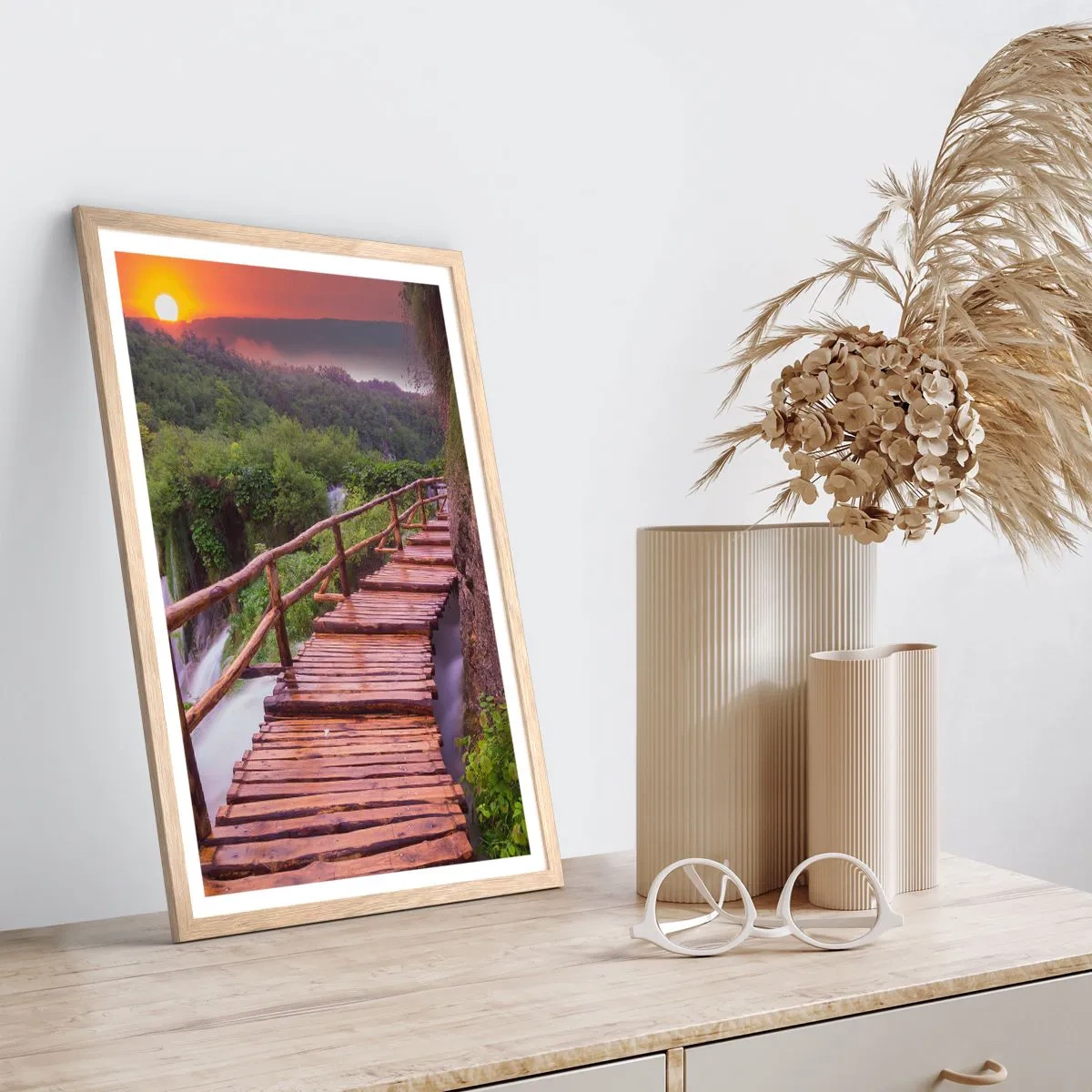 Plagát v ráme zo svetlého duba - Neuveriteľná krása - 70x100 cm