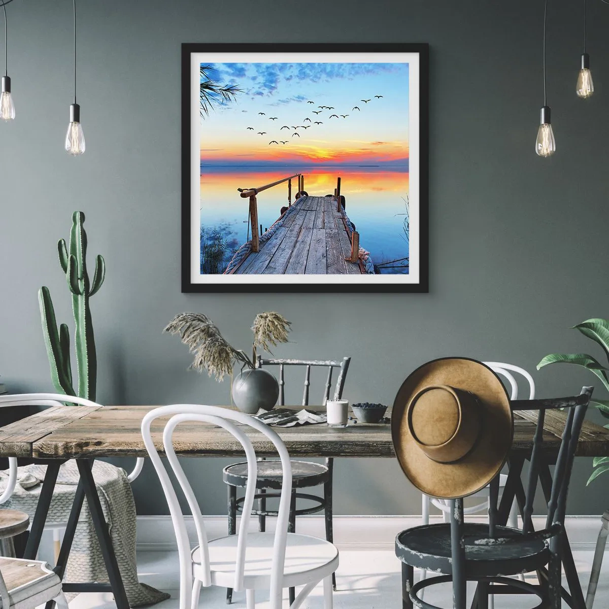 Plagát v čiernom ráme - Je čas isť späť… - 50x50 cm