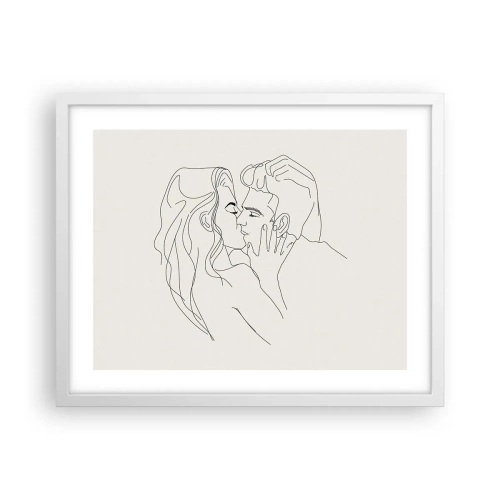 Plagát v bielom ráme - Zamotaní citom - 50x40 cm