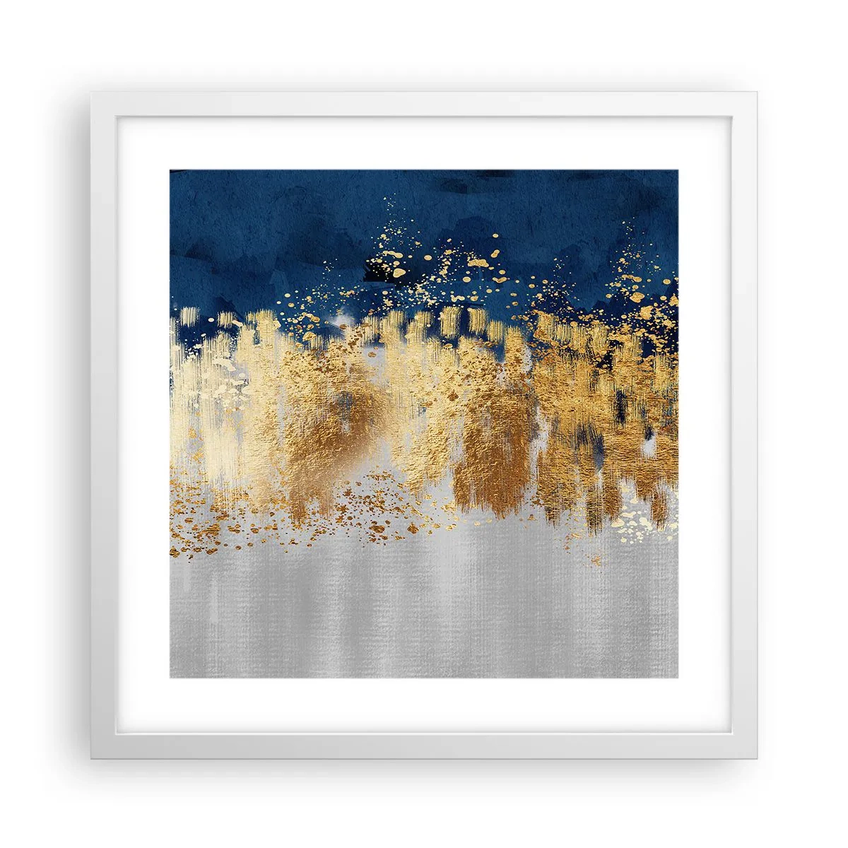 Plagát v bielom ráme - Moderná kompozícia s iskrou - 40x40 cm