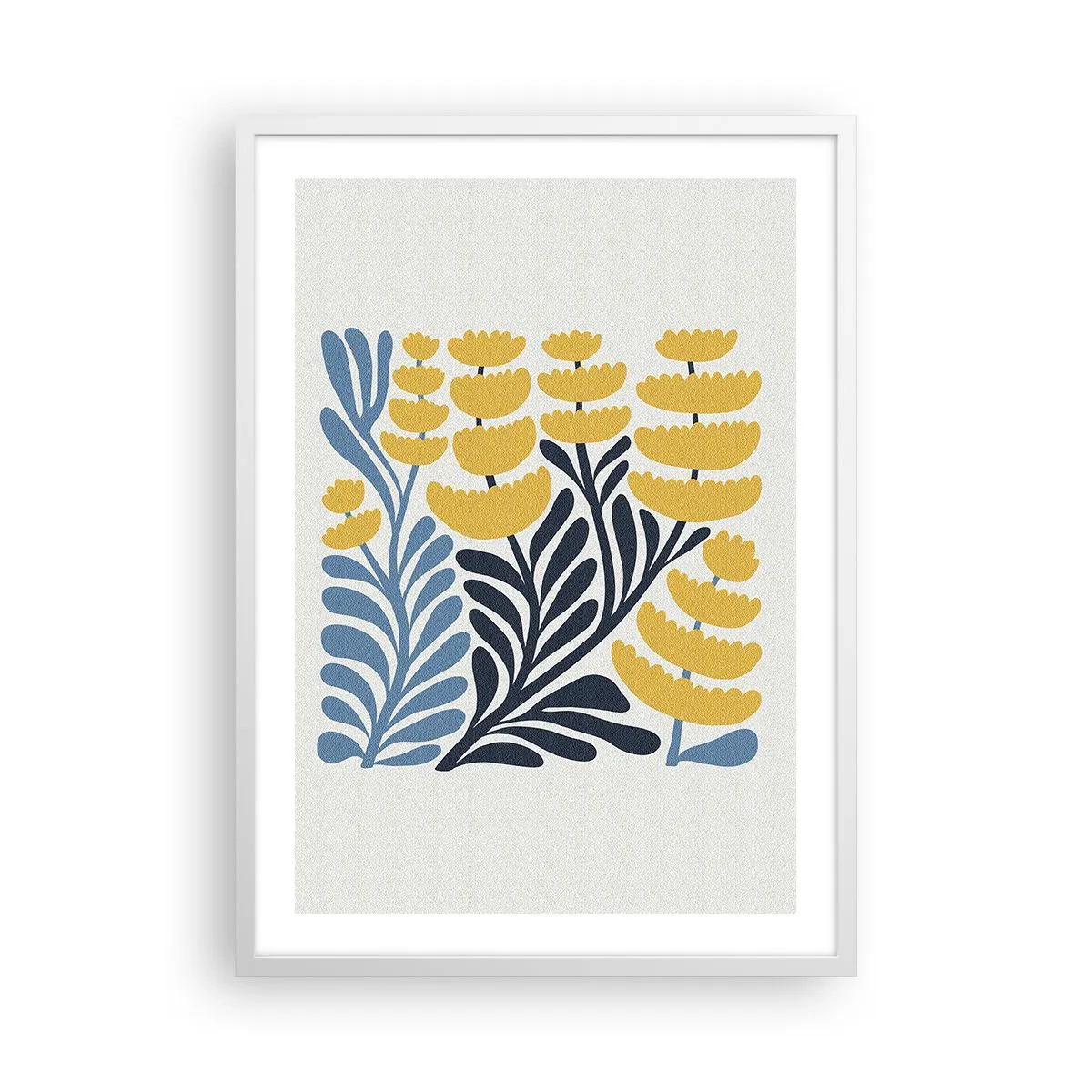 Plagát v bielom ráme - Slnečný záhon - 50x70 cm