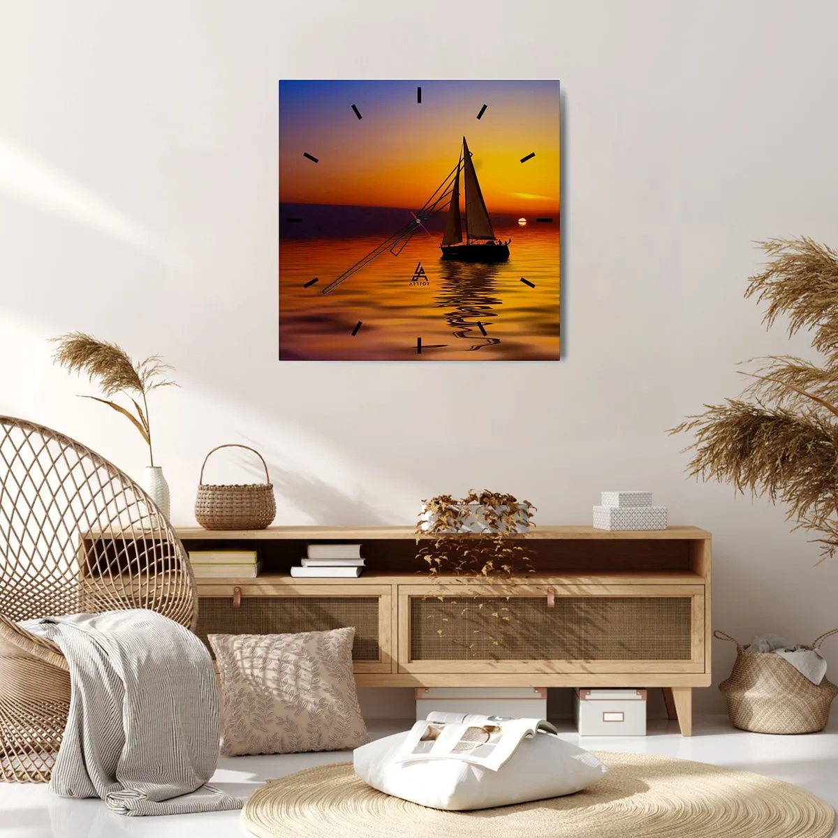 Nástenné hodiny - Ako je tu za súmraku ticho… - 40x40 cm