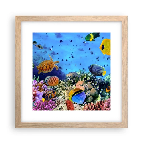 Plagát v ráme zo svetlého duba - Čo vieme o živote… - 30x30 cm