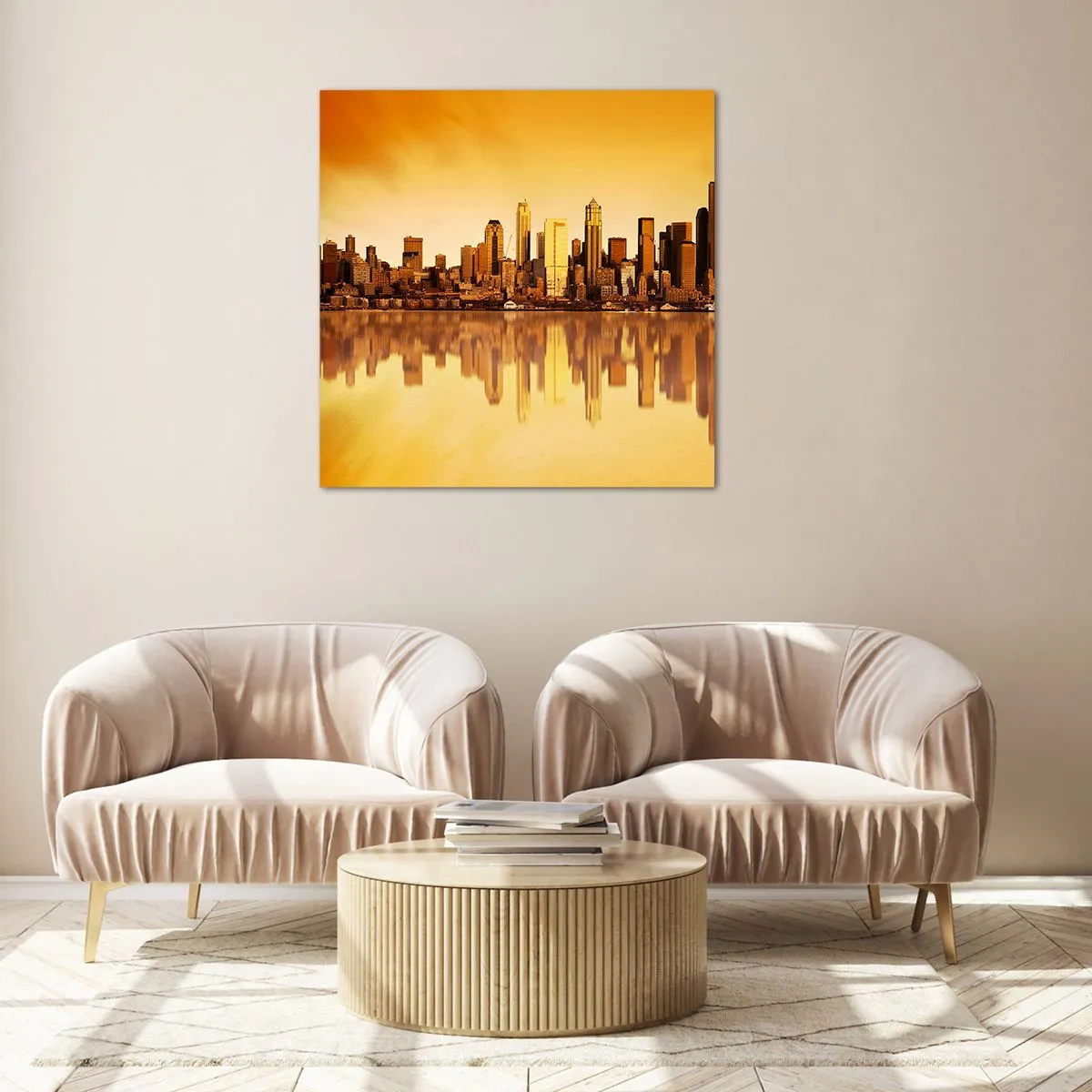 Obraz na skle - Ticho metropoly - 70x70 cm