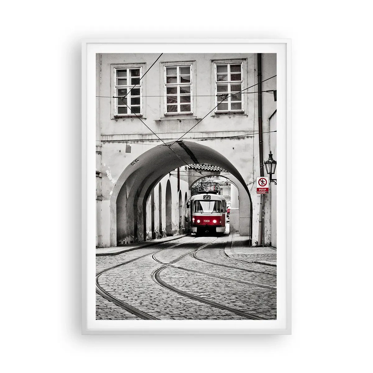 Plagát v bielom ráme - Mestským labyrintom - 70x100 cm