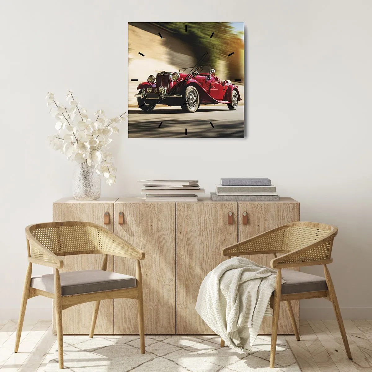 Nástenné hodiny - Krajšia ako Níke Samotrácka - 40x40 cm