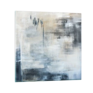 Obraz na skle - Za závojom modrej - 50x50 cm