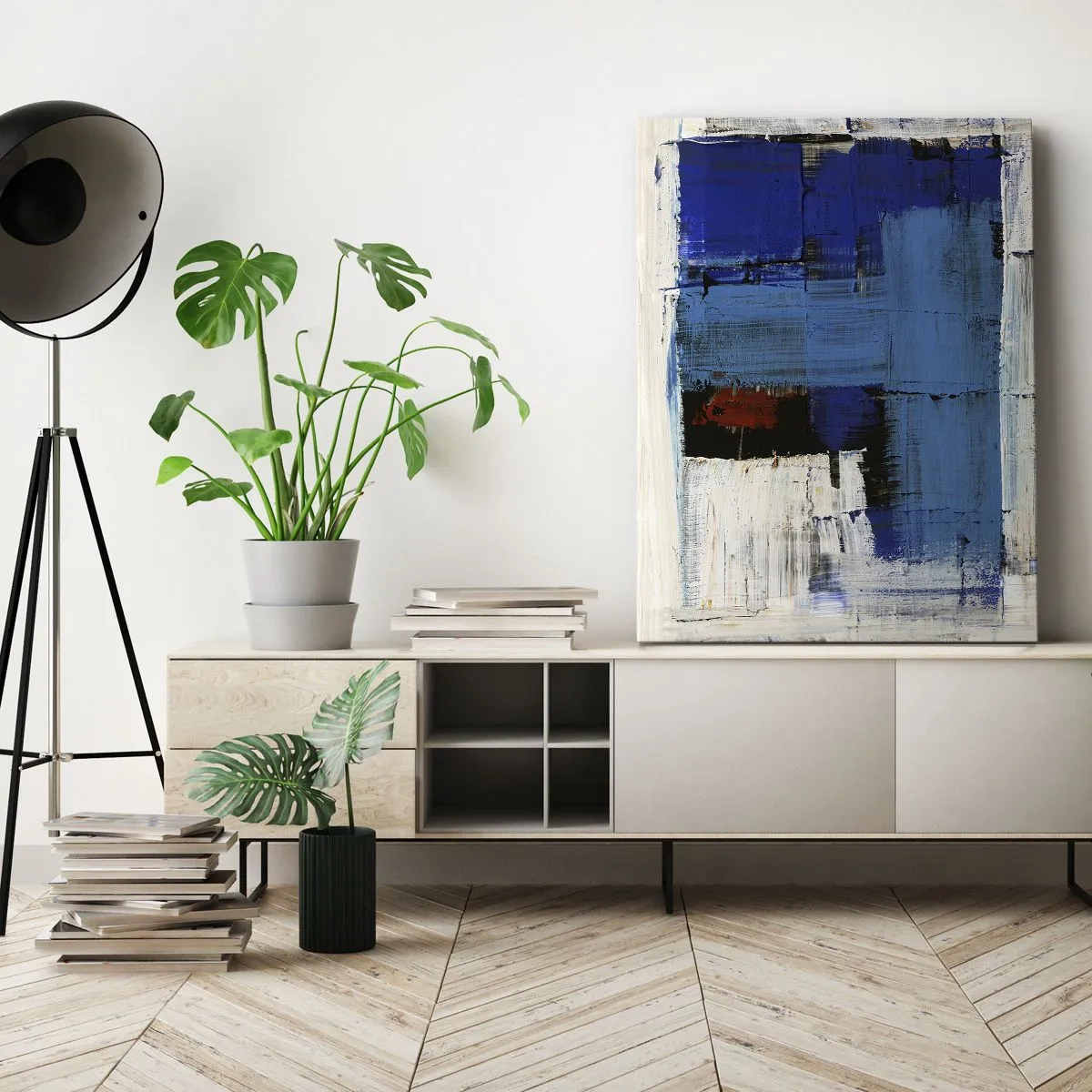 Obraz na plátne - Tajomstvo modrej - 45x80 cm