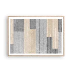 Plagát v ráme zo svetlého duba - Kompozícia: drž sa - 100x70 cm