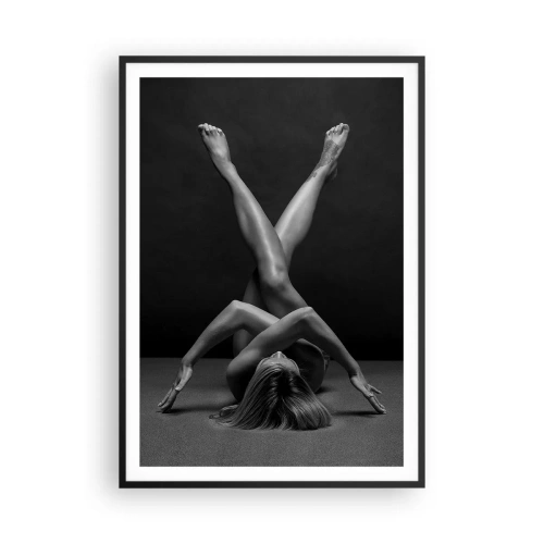 Plagát v čiernom ráme - Geometria nahoty - 70x100 cm