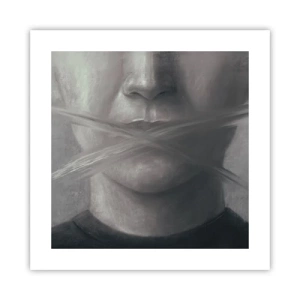 Plagát - Ani slovo - 40x40 cm