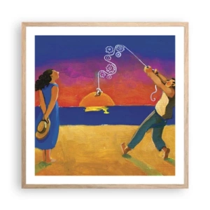 Plagát v ráme zo svetlého duba - Viac ako hviezda z neba - 60x60 cm