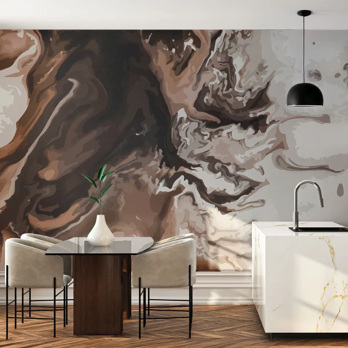 Fototapeta Standard Eco - Kontrast farieb - Abstrakcia, Kus, Moderný vzor - 400x280 cm