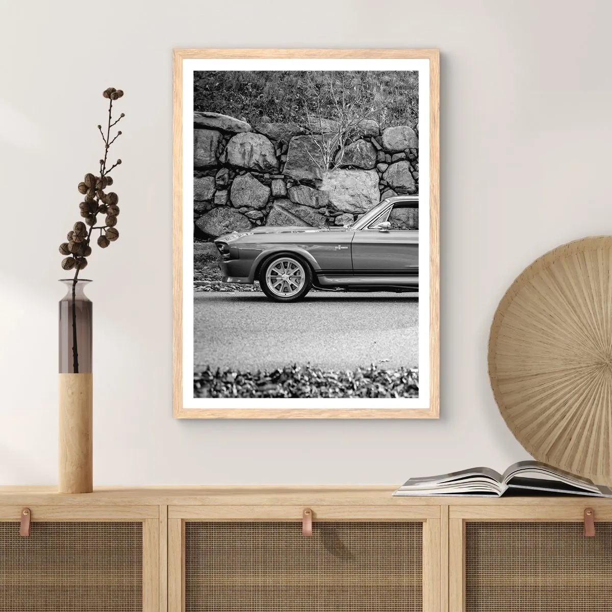 Plagát v ráme zo svetlého duba - Legenda 60. rokov - 70x100 cm