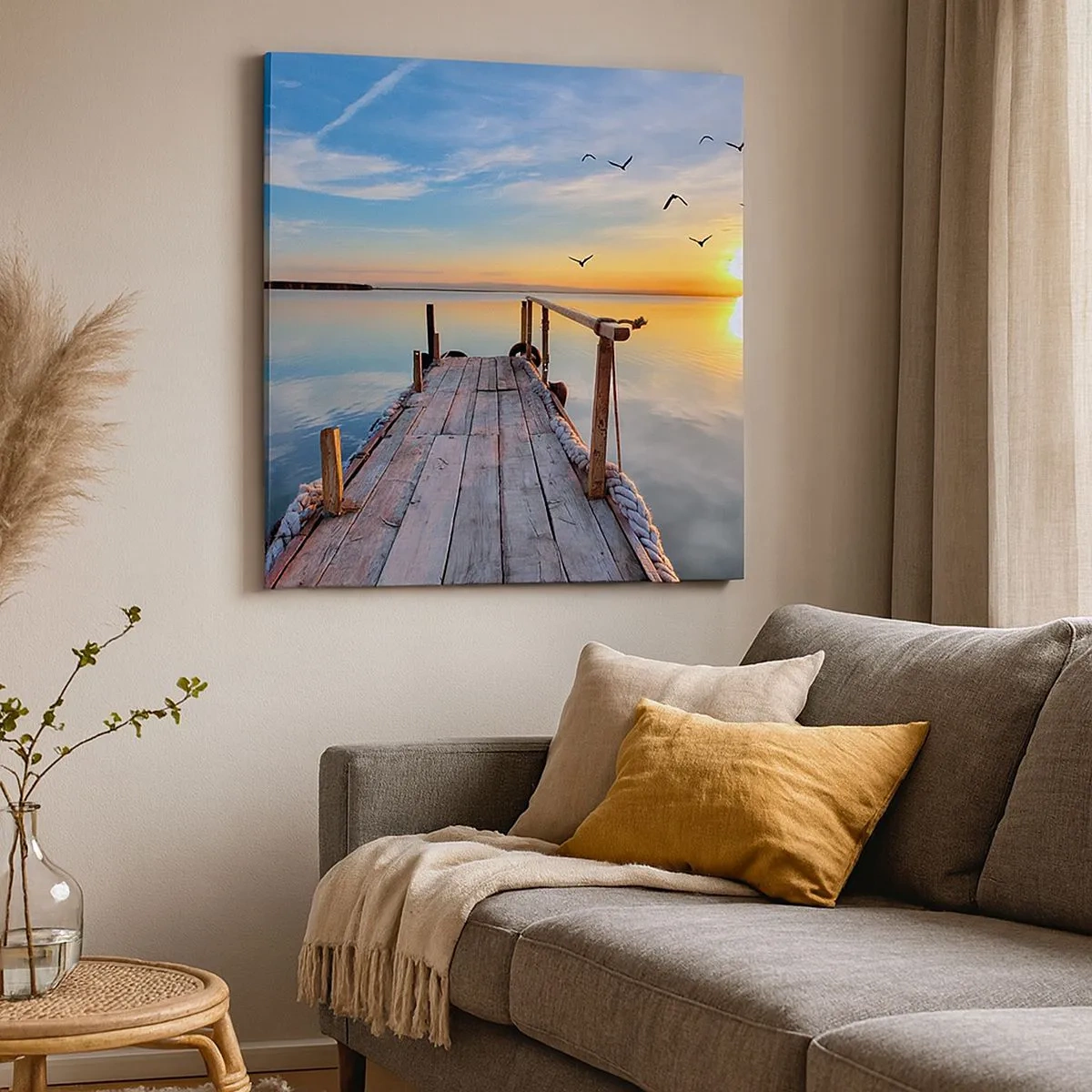 Obraz na plátne - Ísť pred seba smerom k slnku - 30x30 cm