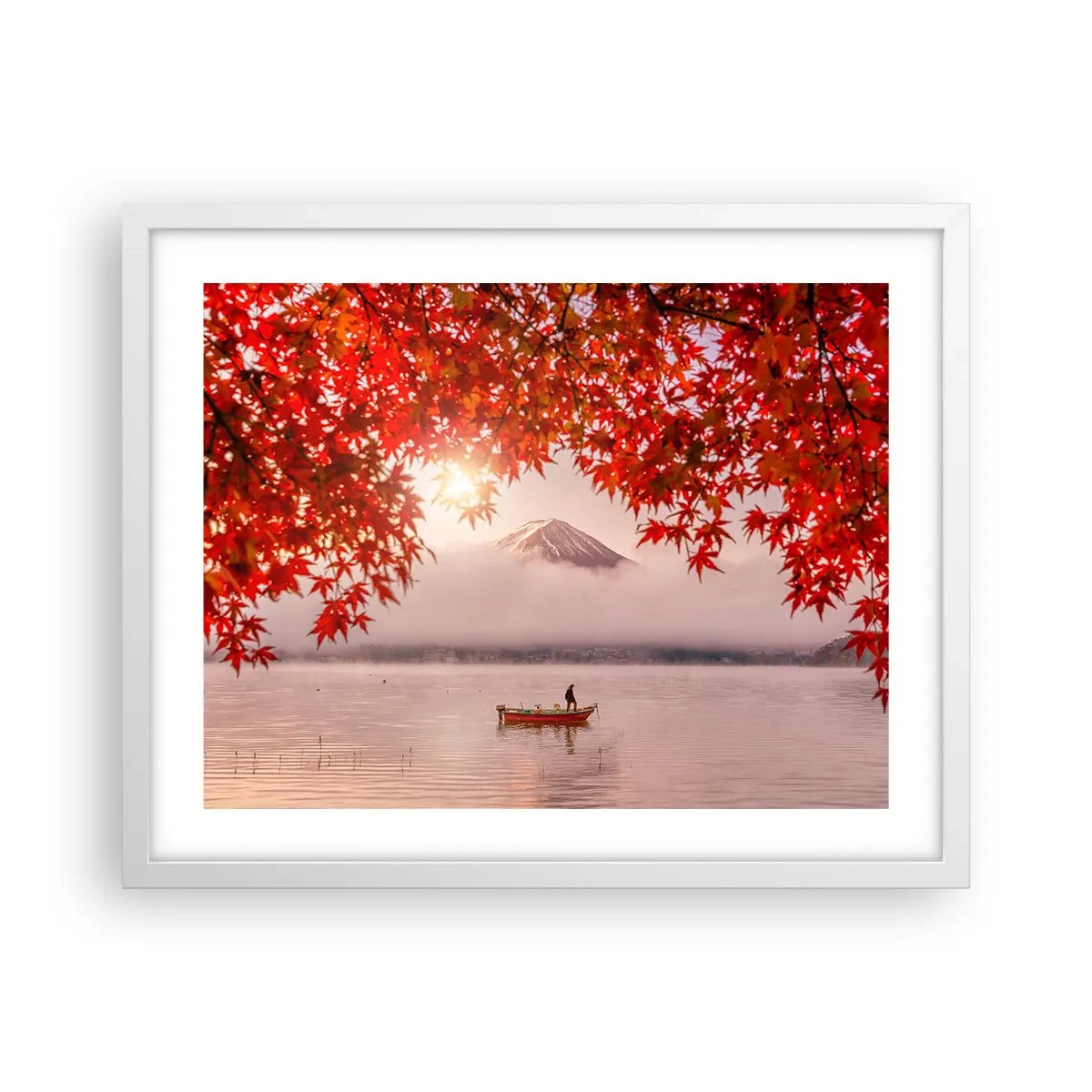 Plagát v bielom ráme - V japonskom štýle - 50x40 cm