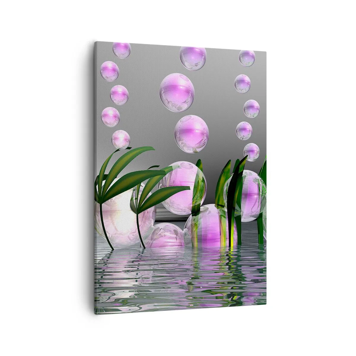 Obraz na plátne - Reflexná kompozícia ľahkosti a života - 50x70 cm