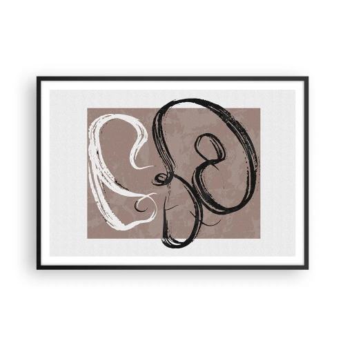 Plagát v čiernom ráme - Kompozícia – hľadanie úplnosti - 100x70 cm