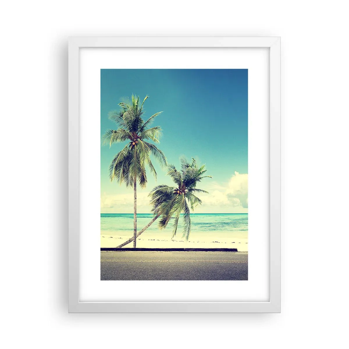 Plagát v bielom ráme - Prázdniny, je čas začať - 30x40 cm