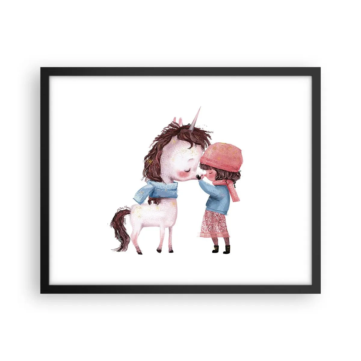 Plagát v čiernom ráme - Zimný príbeh - 50x40 cm