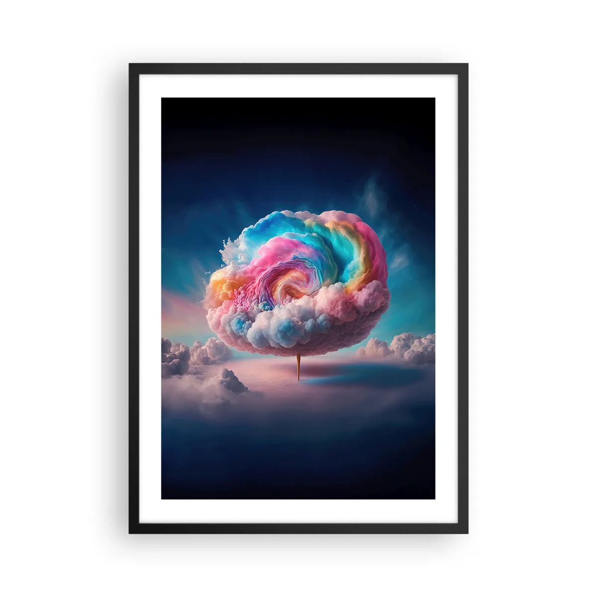 Plagát v čiernom ráme - Sen o zábavnom parku - 50x70 cm