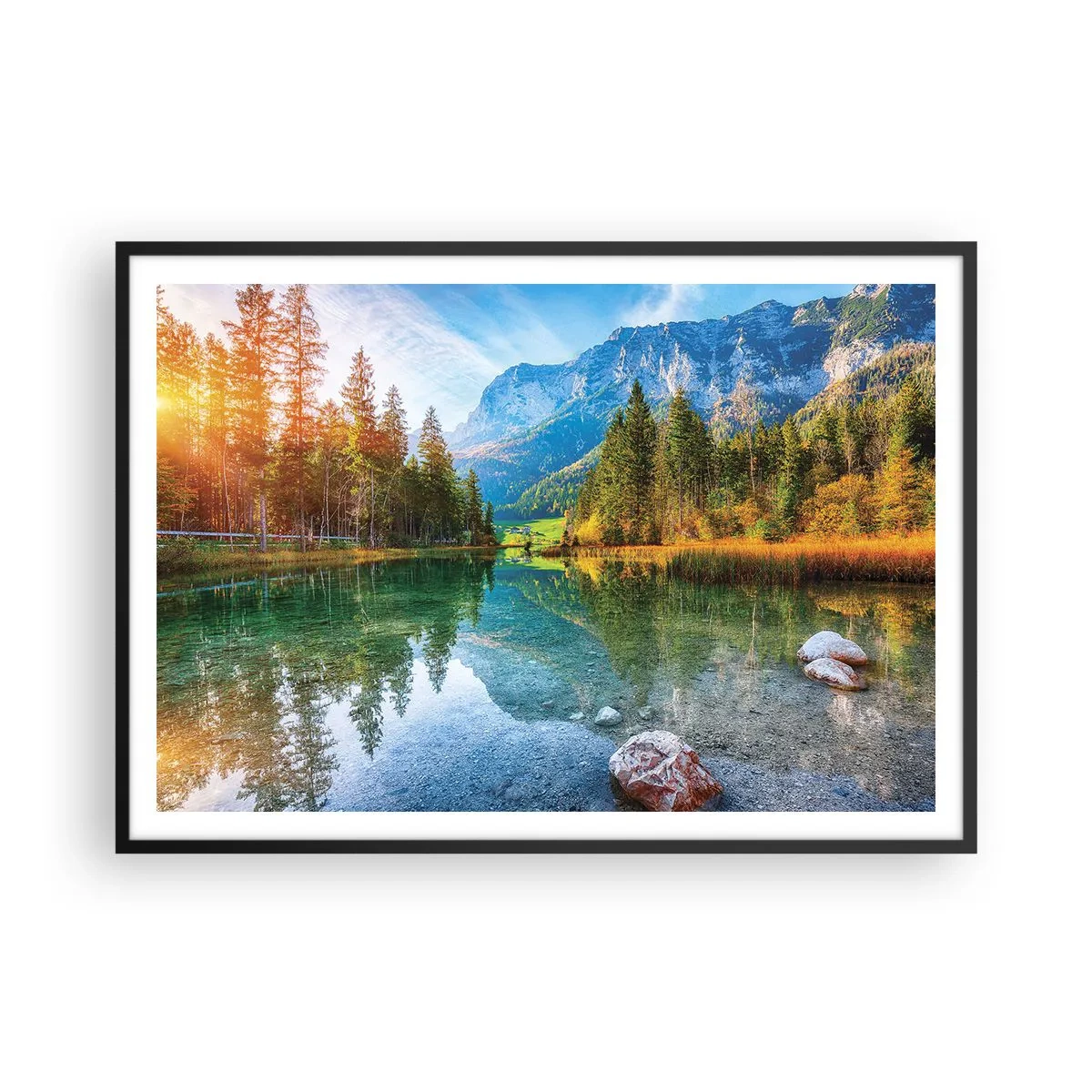 Plagát v čiernom ráme - Nežnosť jesene - 100x70 cm