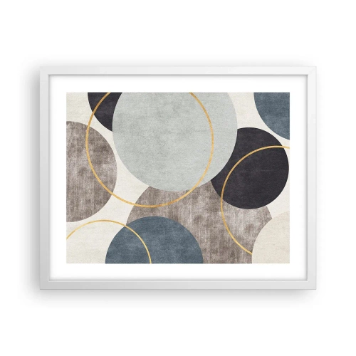 Plagát v bielom ráme - Kruh za kruhom - 50x40 cm